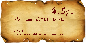 Háromszéki Szidor névjegykártya